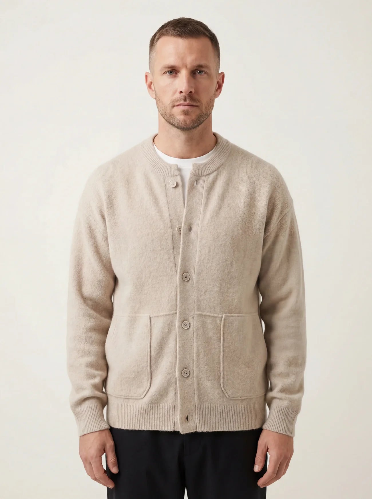 Luca Herren-Strickjacke mit Knöpfen