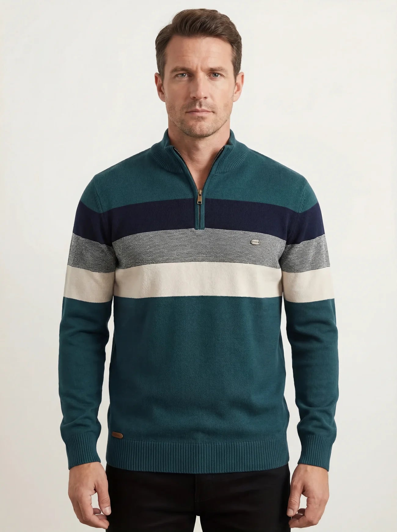 Valentin Refined Pullover mit Reißverschluss