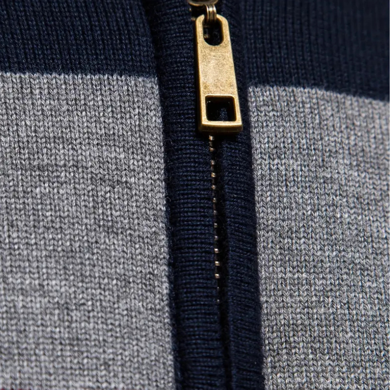 Valentin Refined Pullover mit Reißverschluss