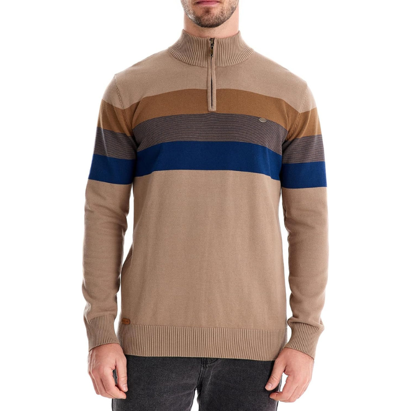Valentin Refined Pullover mit Reißverschluss