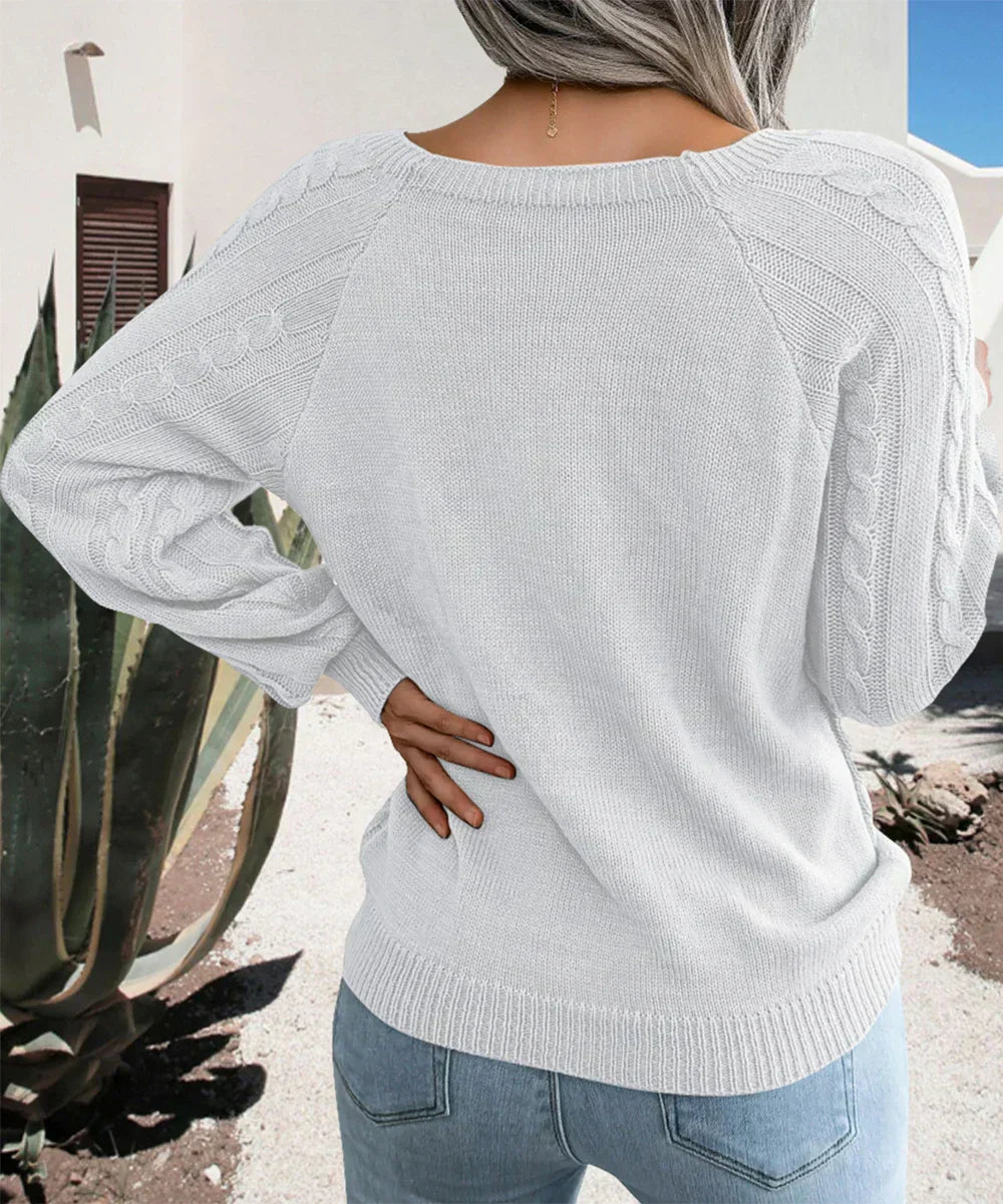 Eleganter Pullover mit Knöpfen Elise
