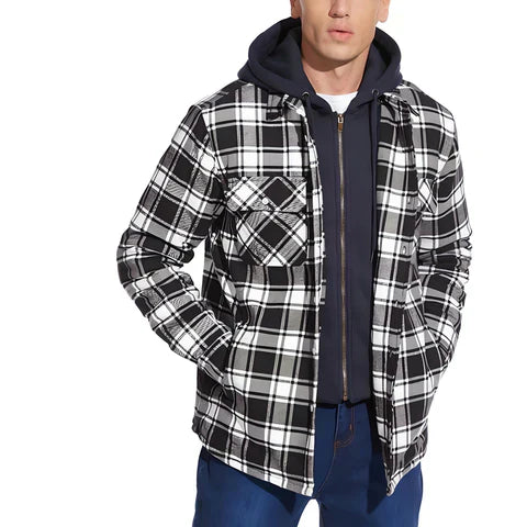 Logan Herren-Flanelljacke mit Kapuze