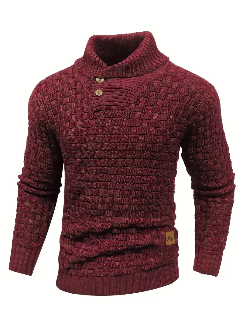 Auguste Strickpullover mit Schalkragen