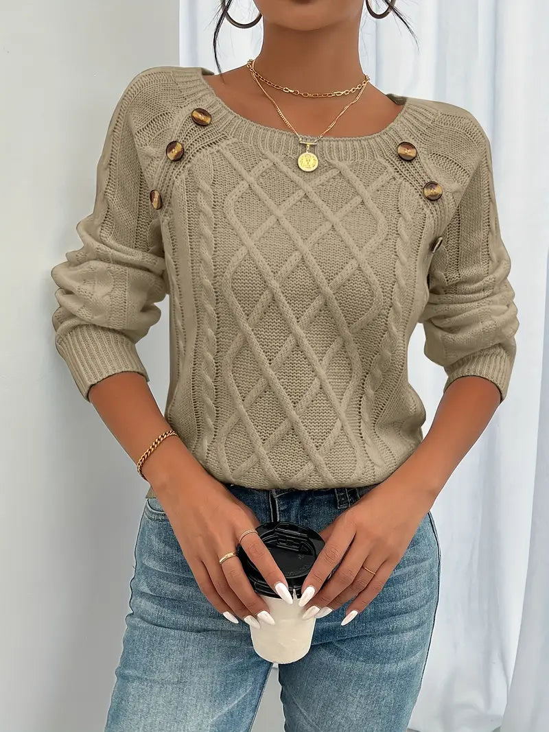 Eleganter Pullover mit Knöpfen Elise