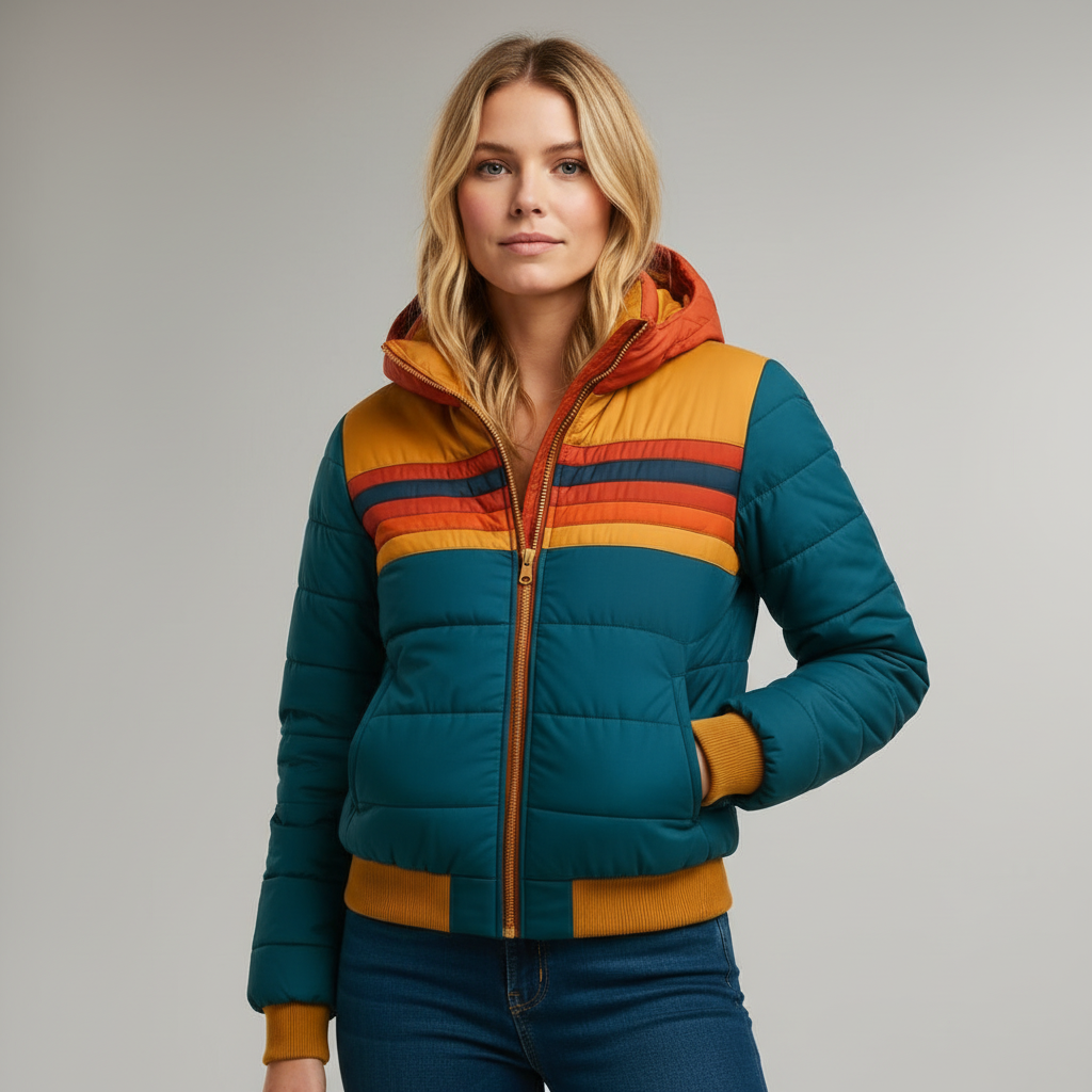 Mila Damen Kuschelige Pufferjacke
